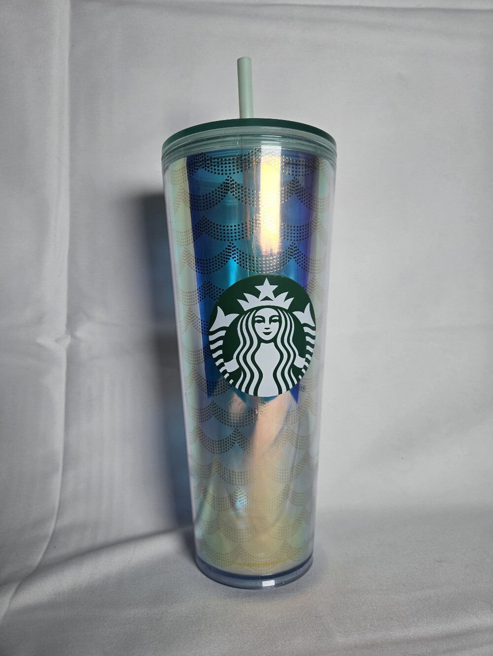 Starbucks Iridescent Mermaid Scale Cold Cup Tumbler – 24 oz